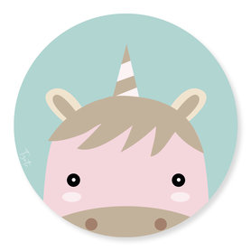 Wandcirkel Unicorn – Ø 40 - 60 - 90 - 110 cm