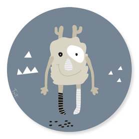 Wandcirkel Sokkenmonster – Ø 40 - 60 - 90 - 110 cm