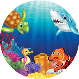 Muurcirkel Nemo in de zee – Muursticker & Behangcirkel