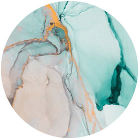 Muurcirkel Marmer - Groen – Muursticker & Behangcirkel