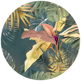 Muurcirkel Jungle Bladeren – Muursticker & Behangcirkel