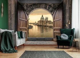 Uitzicht op Venetië - 3D effect  - Fotobehang (verschillende afmetingen) - levering binnen 4-6 dagen