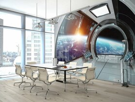 Space Ruimte Station - Fotobehang (verschillende afmetingen) - levering binnen 4-6 dagen