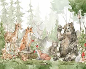 Walltastic - Dierenbos Forest Friends - Posterbehang - (305 x 244 cm) – 6 Panelen
