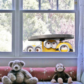 Raamsticker Minions Rioolput